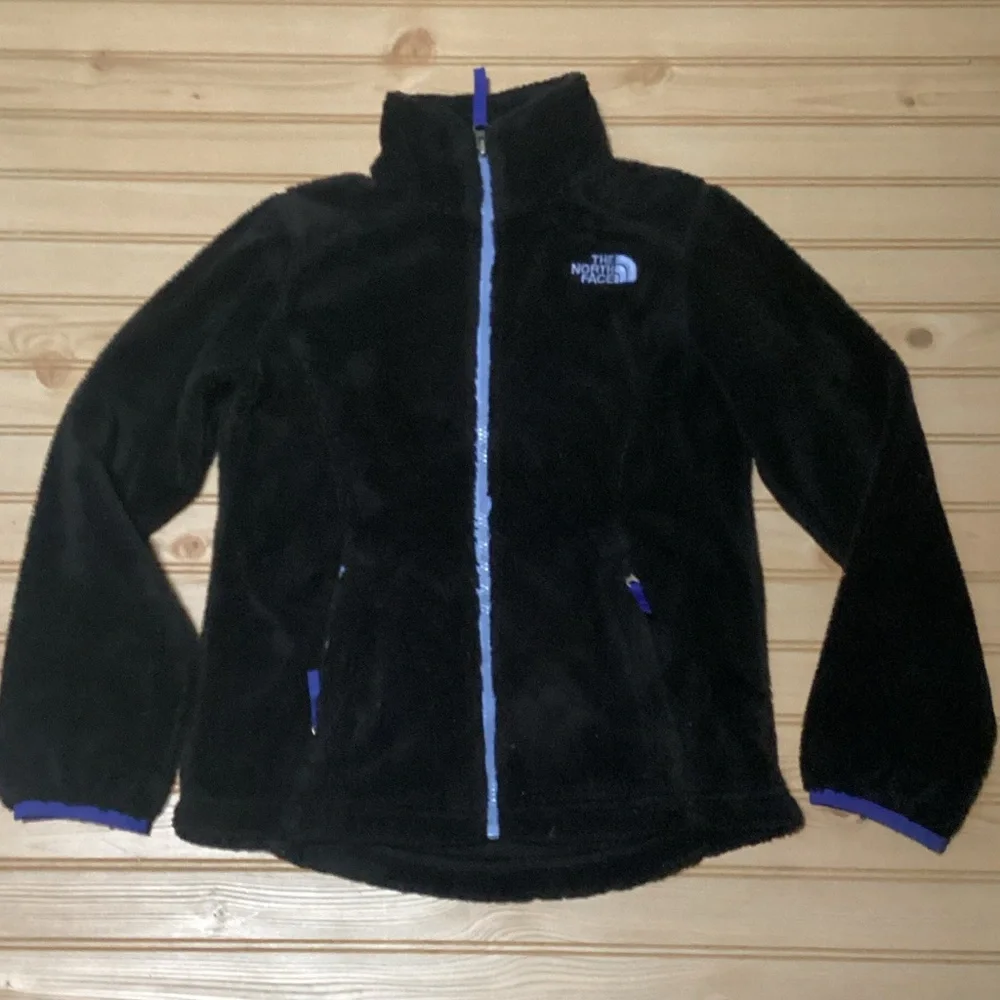 The North Face Kids‎ Black Blue Trim Fleece Jacket 7/8